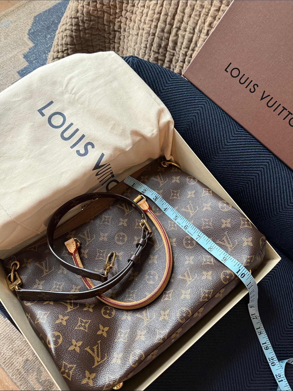 Authentic Louis Vuitton Monogram Pallas Shoulder Bag with strap - Picture 14 of 16